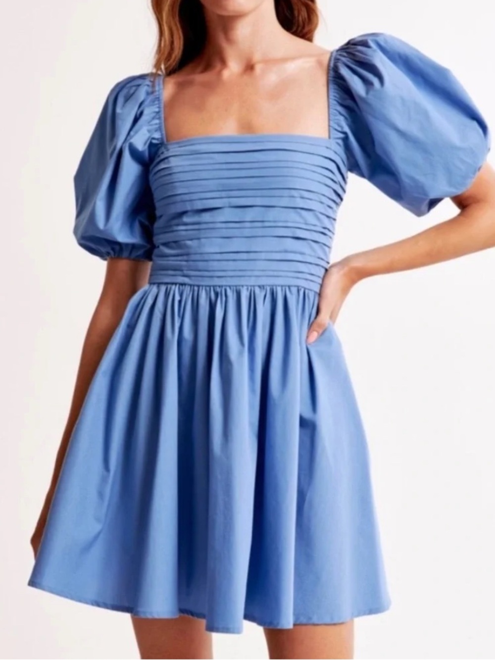 Abercrombie & Fitch Blue Short Sleeve Mini Dress